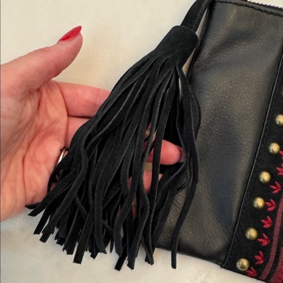 Lucky Brand Embroidered Leather Clutch - Picture 3 of 7